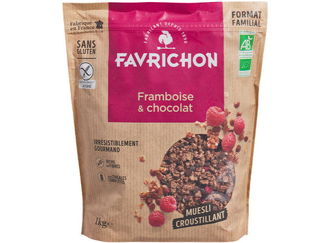 ORGANIC RASPBERRY CHOCOLATE MUESLI 500G (#122197)