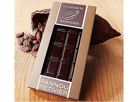 ALMOND DARK CHOCOLATE BAR 100G (#125928)