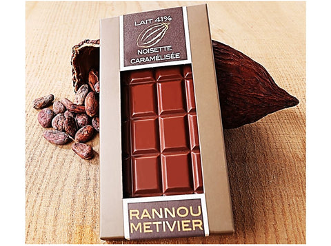 CARAMELISED HAZELNUT MILK CHOCOLATE 100G (#125940)