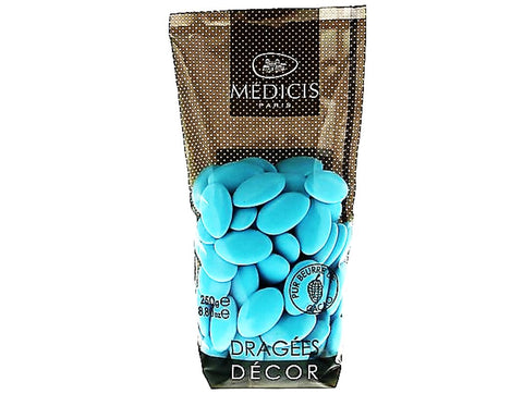 TURQUOISE DECORATIVE DRAGÃ‰ES CHOC 250G (#124874)