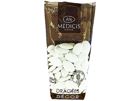 WHITE DECORATIVE DRAGÃ‰ES CHOCOLATE 250G (#124876)