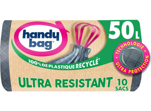 ULTRA RESISTANT TRASH BAGS 50L 10PC (#127028)
