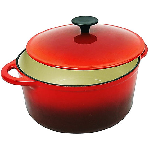 CAST IRON ROUND CASSEROLE 9L (#119596)