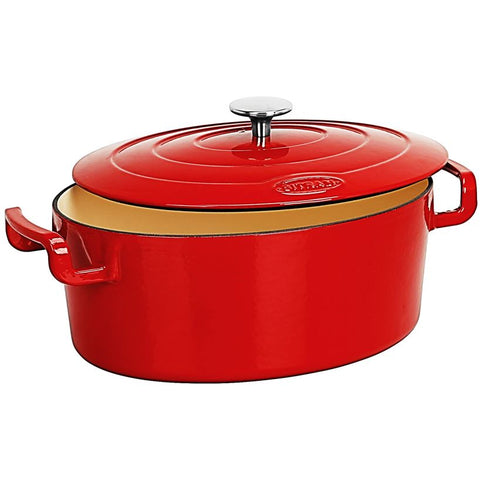 CAST IRON OVAL CASSEROLE 6.5L (#119598)