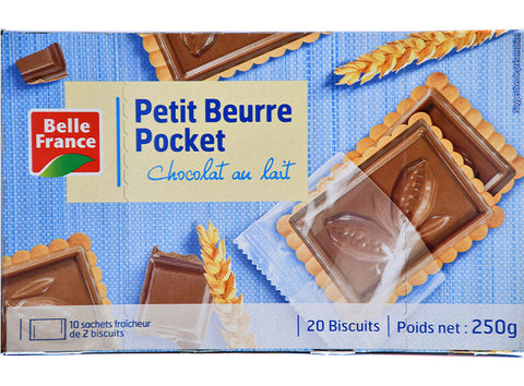 MILK CHOCOLATE BISCUIT POCKETS 250G (#116917)