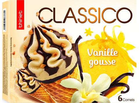 CONES CLASSICO VANILLA 420G 6PC (#120625)