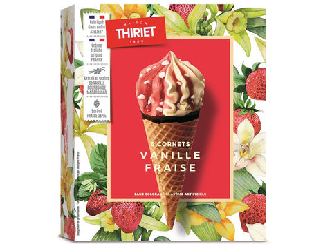 CONES CLASSICO VANILLA-STRAWBERRY 444G 6PC (#120629)