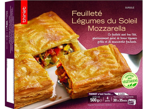 SAVOURY PUFF PASTRY TART MEDITERRANEAN VEG-MOZZA 500G 4 PORT (#113023)