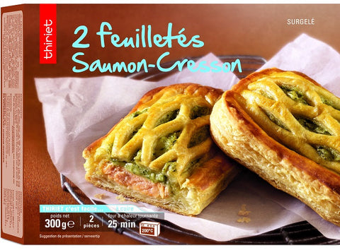 SAVOURY PUFF PASTRY 2 SALMONS-WATERCRESS 300G 2PIECES (#113026)