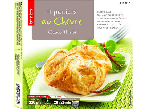 SAVOURY PUFF PASTRY BASKETS W GOAT CHEESE 320G 4 PIECES (#113027)