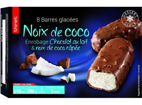 ICE CREAM BARS COCONUT AND MILK CHOCOLATE COATING 5X40G (#120615)