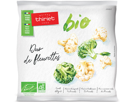 ORGANIC DUO BROCCOLI-CAULIFLOWER FLORETS 600G 4 PORTIONS (#113082)