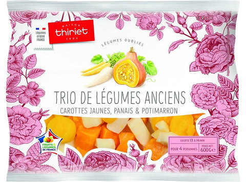 TRIO ROOT VEGETABLES CARROTS-PARSNIP-SWEDE 600G 4 PORTIONS (#113086)