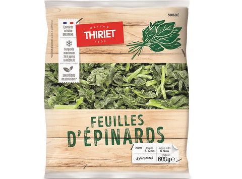 SPINACH LEAVES 600G 4 PORTIONS (#113100)