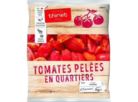 QUARTERED PEELED TOMATOES 1KG 6-7 PORTIONS (#113103)