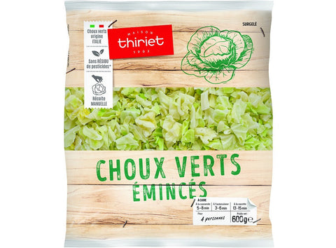 CHOPPED GREEN CABBAGE 600G 4 PORTIONS (#113112)