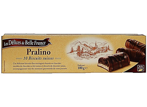MILK CHOCOLATE PRALINE BISCUITS 100G (#116482)