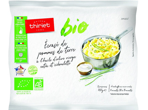 ORGANIC MASHED POTATOES OLIVE OIL AND CHIVES 450G 3 PORTIONS (#113141)