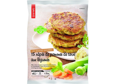 SHREDDED POTATO AND VEGETABLES PATTIES 900G 15 PIECES (#113159)