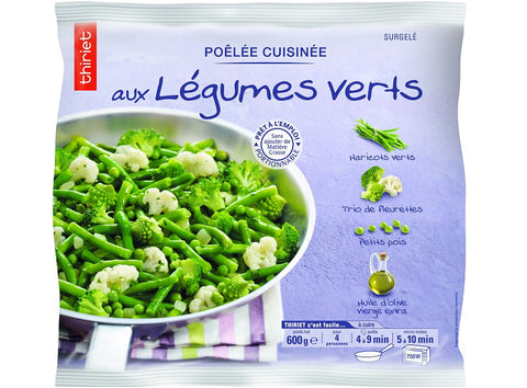 PAN-FRIED MIXED GREEN VEGETABLES 600G 4 PORTIONS (#113169)