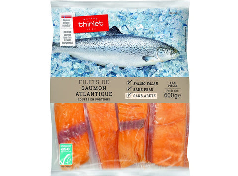 ATLANTIC SALMON FILLETS ECO FISHING 600G 4-6 PIECES (#113192)