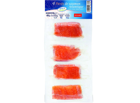 ATHLANTIC SALMON STEAKS WITH SKIN 400G 4 PIECES (#113197)