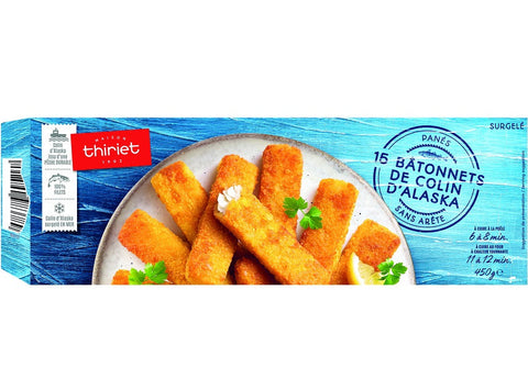 BREADED ALASKAN COLEY STICKS ECO FISHING 450G 15 PIECES (#113205)