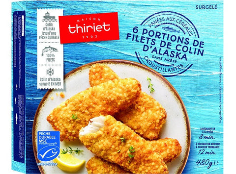 BREADED ALASKAN COLEY FILLETS ECO FISHING 480G 6 PIECES (#113208)