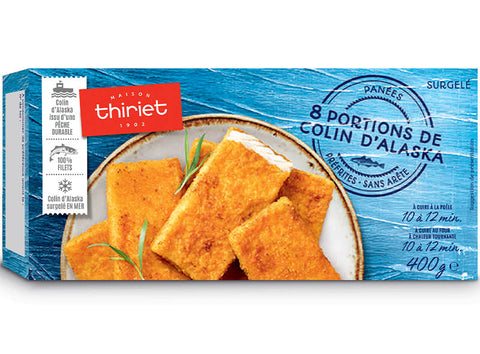 BREADED ALASK COLEY FILLETS ECO FISHING 400G 8 PIECES (#113210)