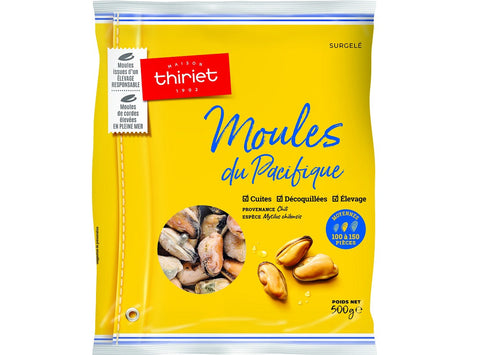 COOKED PACIFIC MUSSELS NO SHELL ECO FISHING 500G 100-150 PIECES (#113214)