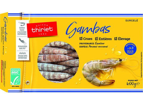 RAW WHOLE WILD PRAWNS ECO FISHING 400G 12-16 PIECES (#113218)