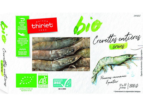 ORG RAW WHOLE SHRIMPS 300G 12-18 PIECES (#113220)
