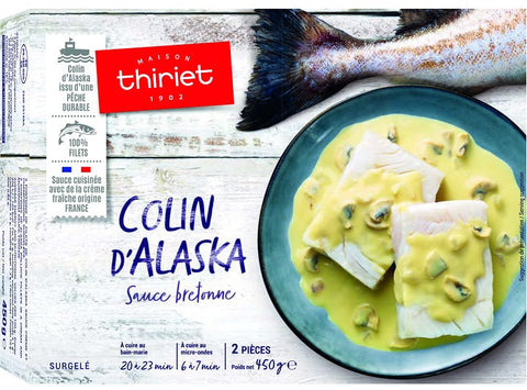 FROZEN ALAKSA COLEY WITH BRETON SAUCE 450G (#107553)