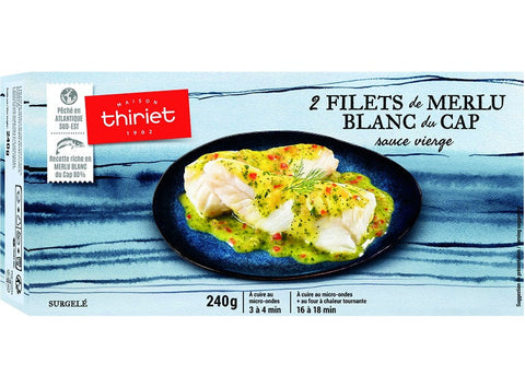 READY-TO-EAT WHITE HAKE FILLETS VIRGIN SAUCE 240G 2 PIECES (#113228)