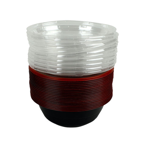 RED/BLACK MICRO BOWL 153.5X59MM 20SET (#200299)