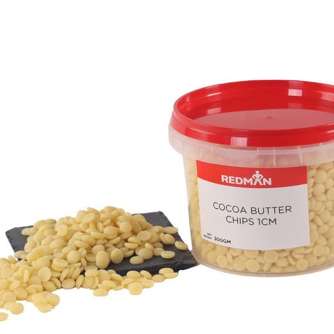 COCOA BUTTER CHIPS 1CM 300G (#200502)