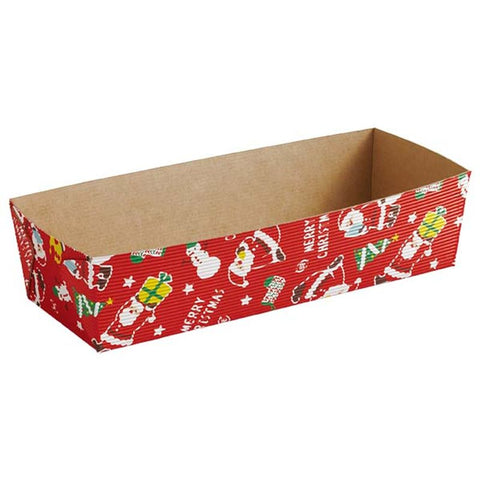 BAKING TRAY (LOVELY SANTA) 17.5X6.5X4.5CM 10PC (#201442)