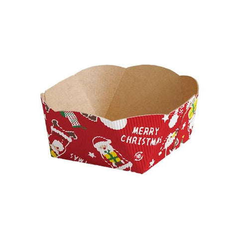 BAKING TRAY (LOVELY SANTA) 6.5X6.5X4CM 10PC (#201444)