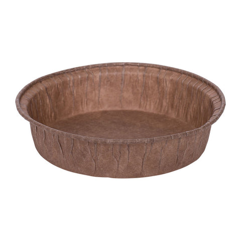 PAPER PIE MOULD ROUND 77X19X82 BROWN 20PC (#201801)