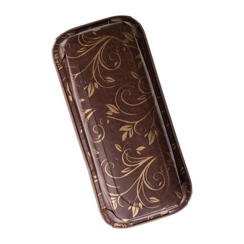 PLUM PAN 199X73 BROWN/GOLD PRINT 5PC (#201849)