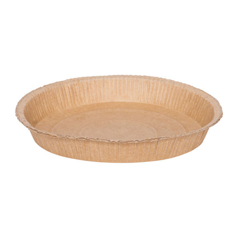PAPER PIE MOULD ROUND 134X20X146 GOLD 10PC (#201991)
