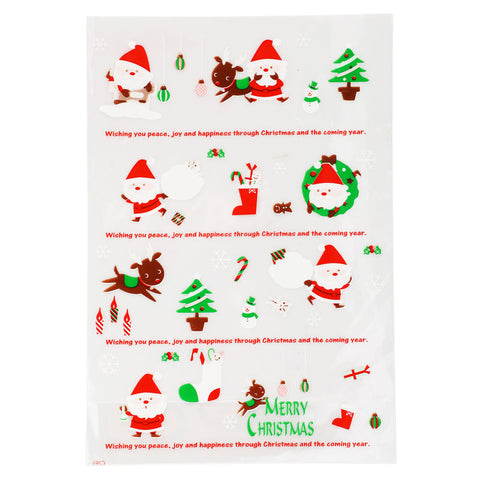 COOKIE BAG X'MAS C265 16X23CM 100PC (#202052)