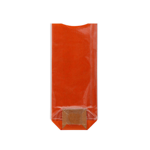 COOKIE BAG KRAFT ORANGE 10X22CM 10PC (#202074)