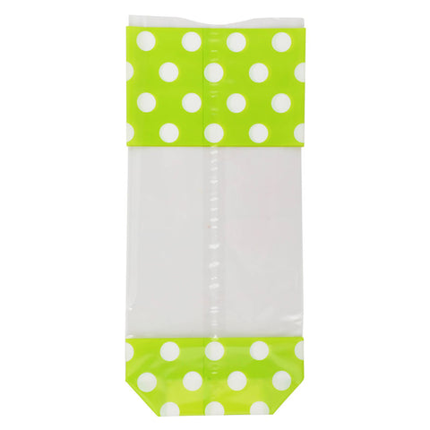 COOKIE BAG POLKA ANIS 12X26CM 10PC (#202077)