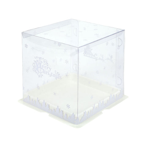 DISPLAY CAKE BOX 13.5X13.5X15CM C185+BP704 2SET (#202151)
