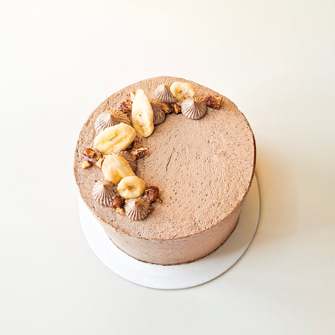 Chocolate Banana Custard Cake (#ALISGN0025)