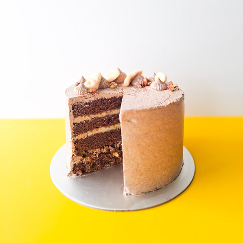 Chocolate Banana Custard Cake (#ALISGN0025)