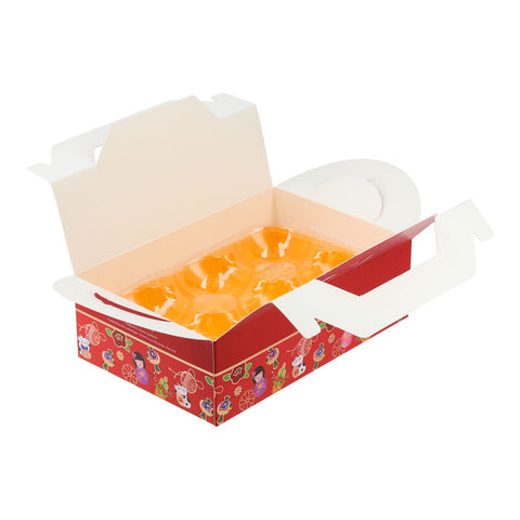 MOONCAKE BOX W TRAY CHINESE 6S 5SET (#202535)