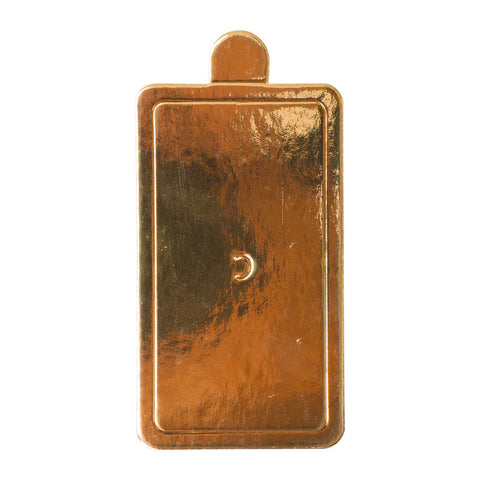 PAPER PLATE GOLD RECT 8.9X5CM 200PC (#202558)