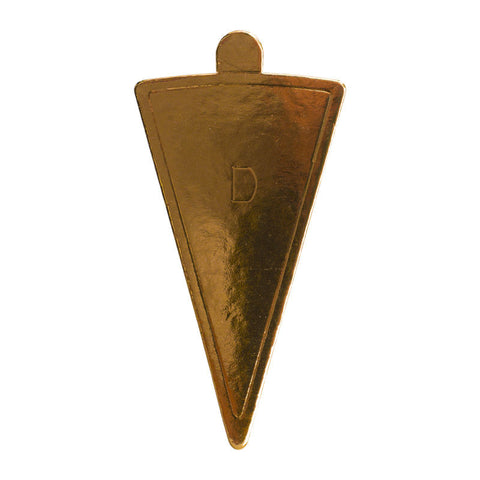 PAPER PLATE GOLD TRI 6.4X11.3CM 200PC (#202559)